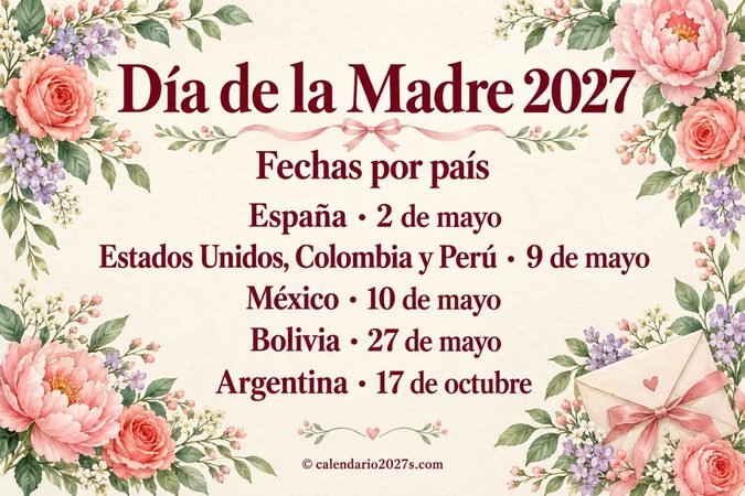 ¿Cuándo Es El Día De La Madre 2027? Fechas Por País